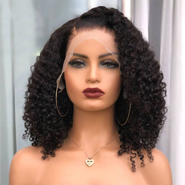 TRILL Short Curly Bob 6×5 Plus Lace Wear Go Glueless Air Cap Wig 100% Human Hair