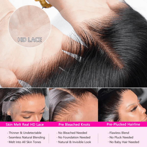 TRILL Highlight Body Wave Wig 13×4 Frontal Wig Colored 6×5 Pre Cut Lace Human Hair Wigs