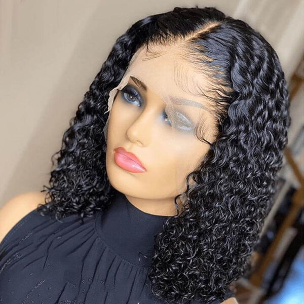 TRILL Short Curly Bob Wig 13×4 Glueless Lace Front Human Hair Wigs 150% Density