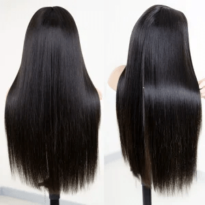 TRILL Straight Human Hair Wear Go Glueless 6×5 Pre Cut HD Lace Closure Wig Bleached Knots