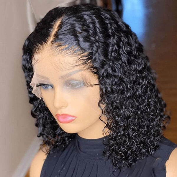 TRILL Short Curly Bob Wig 13×4 Glueless Lace Front Human Hair Wigs 150% Density