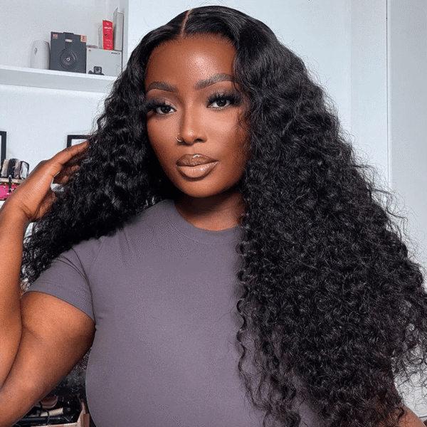 TRILL Deep Wave Wear Go Glueless 6×5 HD Lace Closure Wig Pre Bleached Knots | C-Cap
