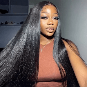 TRILL 13×4 Full Frontal Lace Wig Pre Plucked Straight Human Hair Wigs Glueless 13×6 HD Lace Bleached Knots