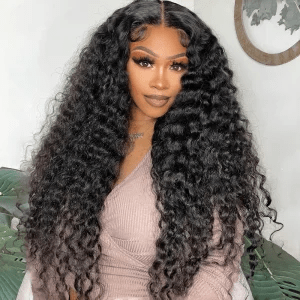 TRILL Deep Wave Wear Go Glueless 6×5 HD Lace Closure Wig Pre Bleached Knots | C-Cap