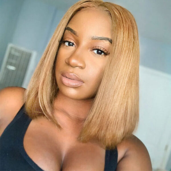 TRILL Honey Blonde Bob 6×5 Glueless HD Lace Short Human Hair Wig