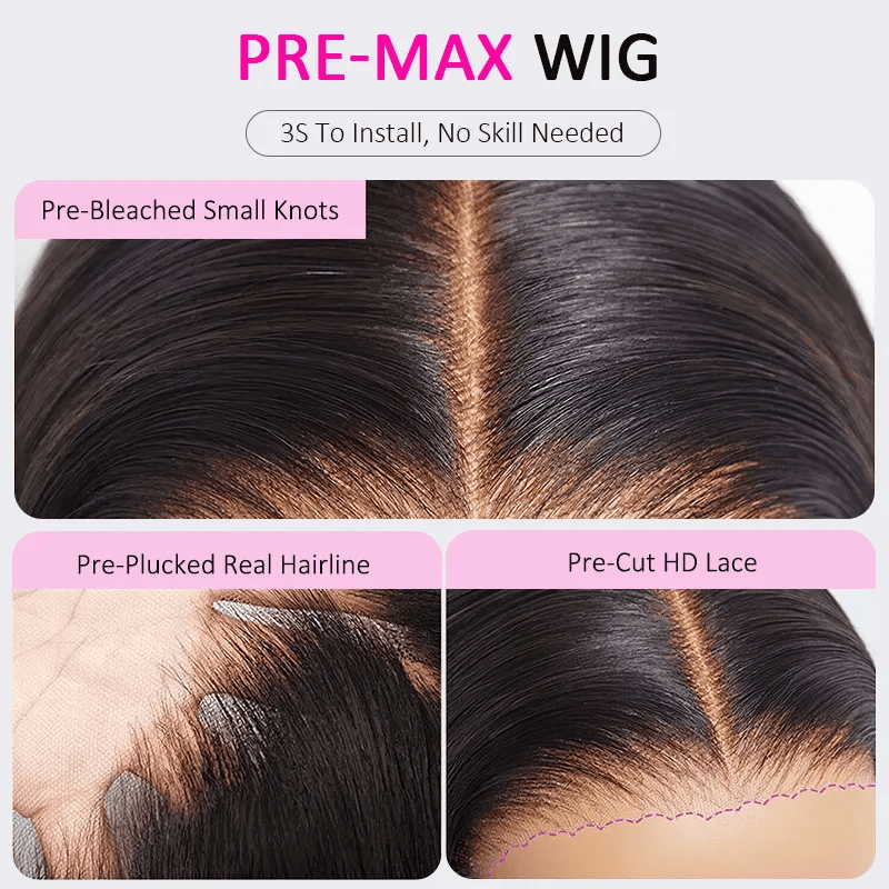 TRILL Deep Wave Wear Go Glueless 6×5 HD Lace Closure Wig Pre Bleached Knots | C-Cap