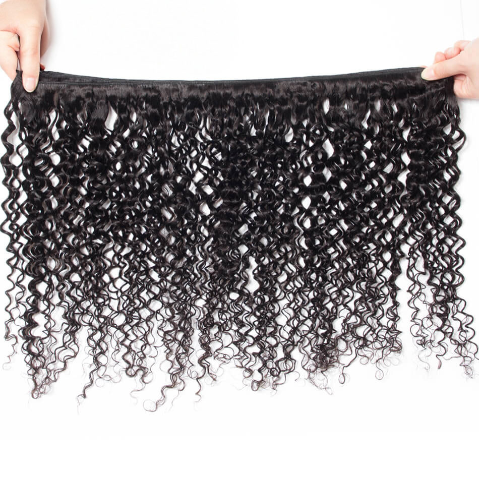 TRILL Brazilian Curly Virgin Hair With Closure 100% Human Hair Bundles With Closure Jerry Curly