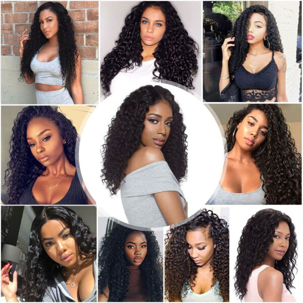 TRILL Brazilian Deep Wave Bundles With Closure Recool Hair 3 Bundles With Closure 100% Virgin Human Hair