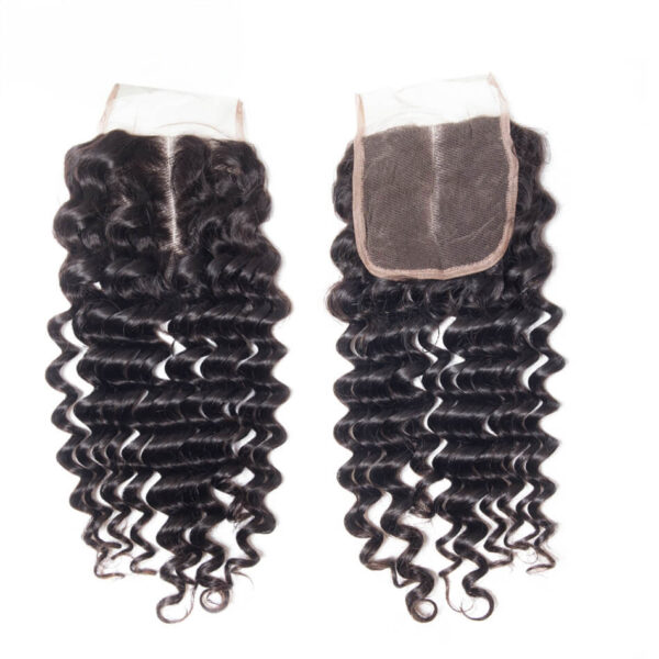 TRILL Brazilian Deep Wave Bundles With Closure Recool Hair 3 Bundles With Closure 100% Virgin Human Hair