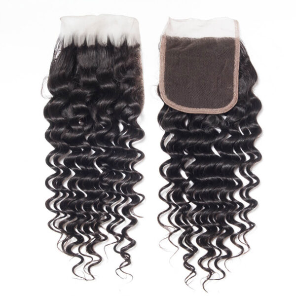 TRILL Brazilian Deep Wave Bundles With Closure Recool Hair 3 Bundles With Closure 100% Virgin Human Hair