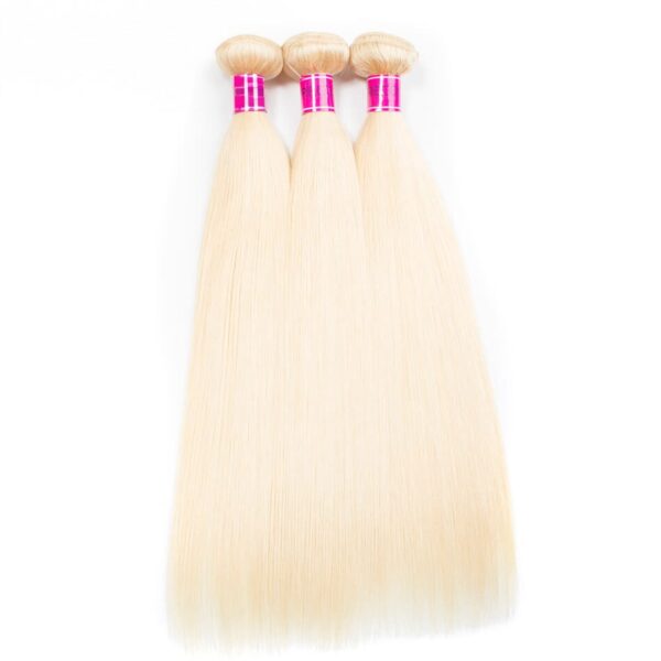 TRILL Brazilian 3 Bundles 613 Straight Virgin Human Hair With Lace Closure