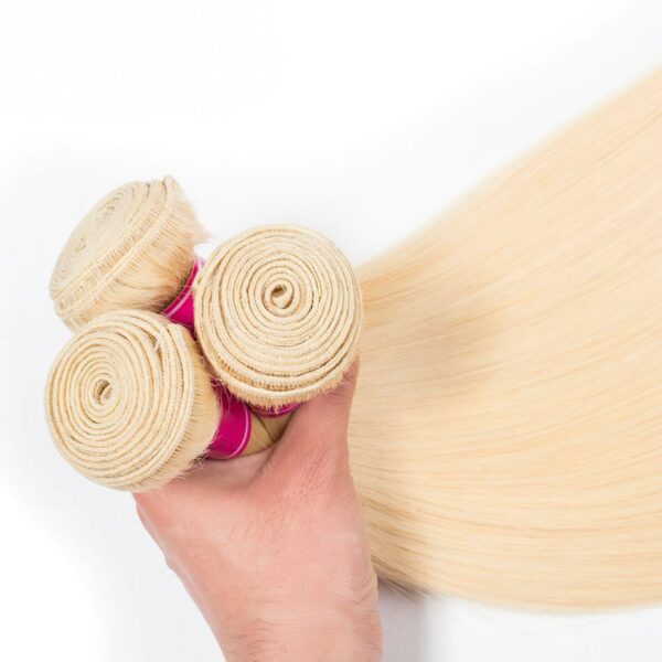 TRILL Brazilian 3 Bundles 613 Straight Virgin Human Hair With Lace Closure