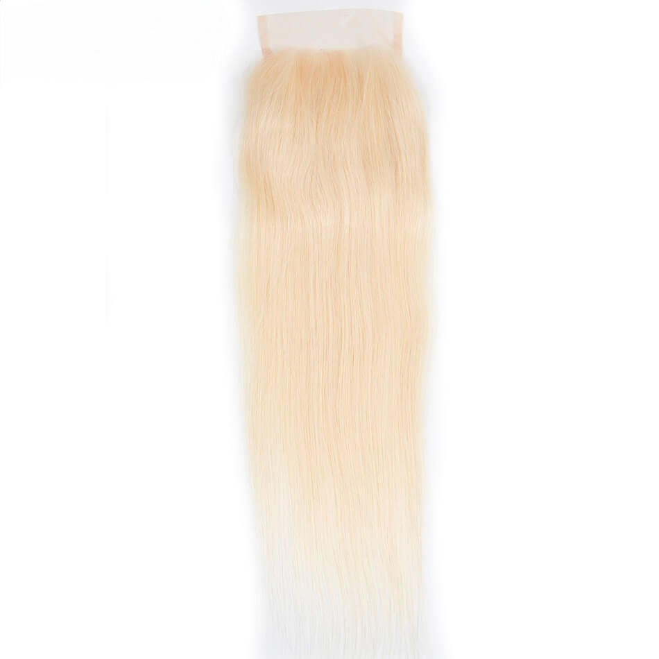 TRILL Brazilian 3 Bundles 613 Straight Virgin Human Hair With Lace Closure