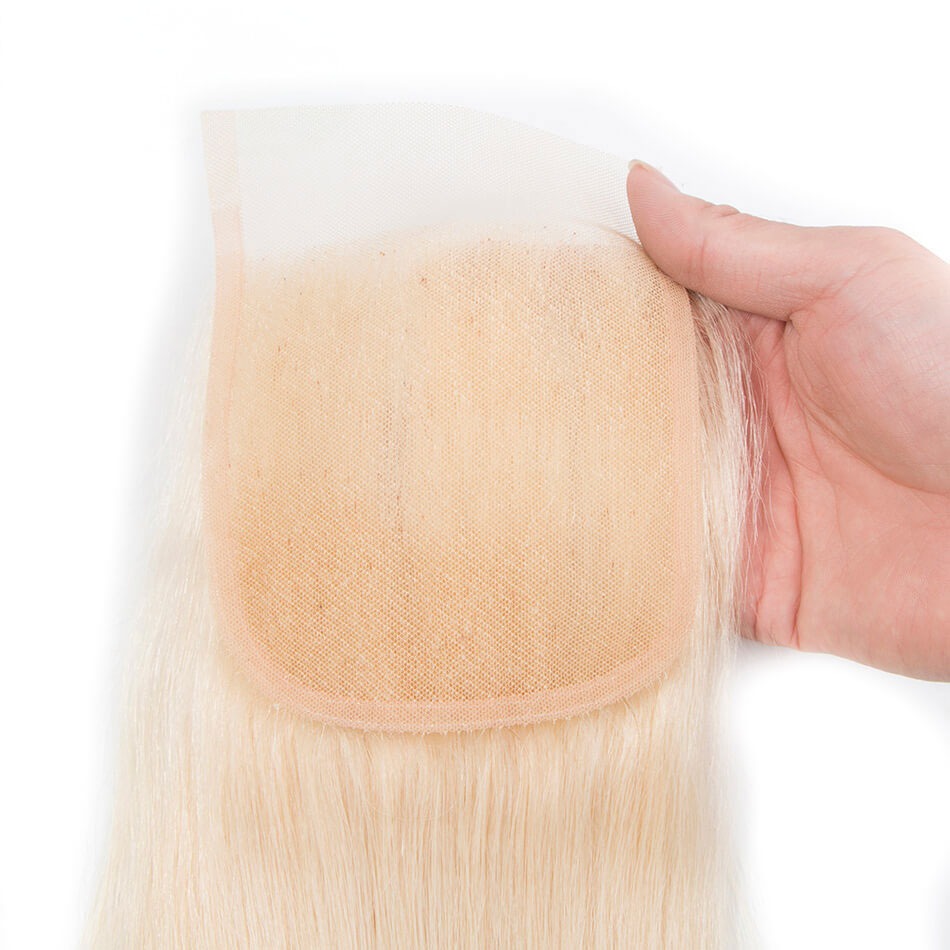 TRILL Brazilian 3 Bundles 613 Straight Virgin Human Hair With Lace Closure