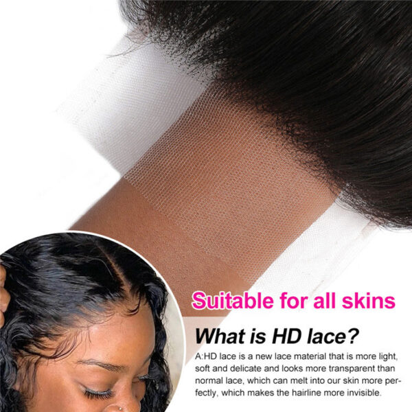 TRILL HD Lace Closure Body Wave 3 Bundles With 5×5 Lace Closure Human Hair Bundles