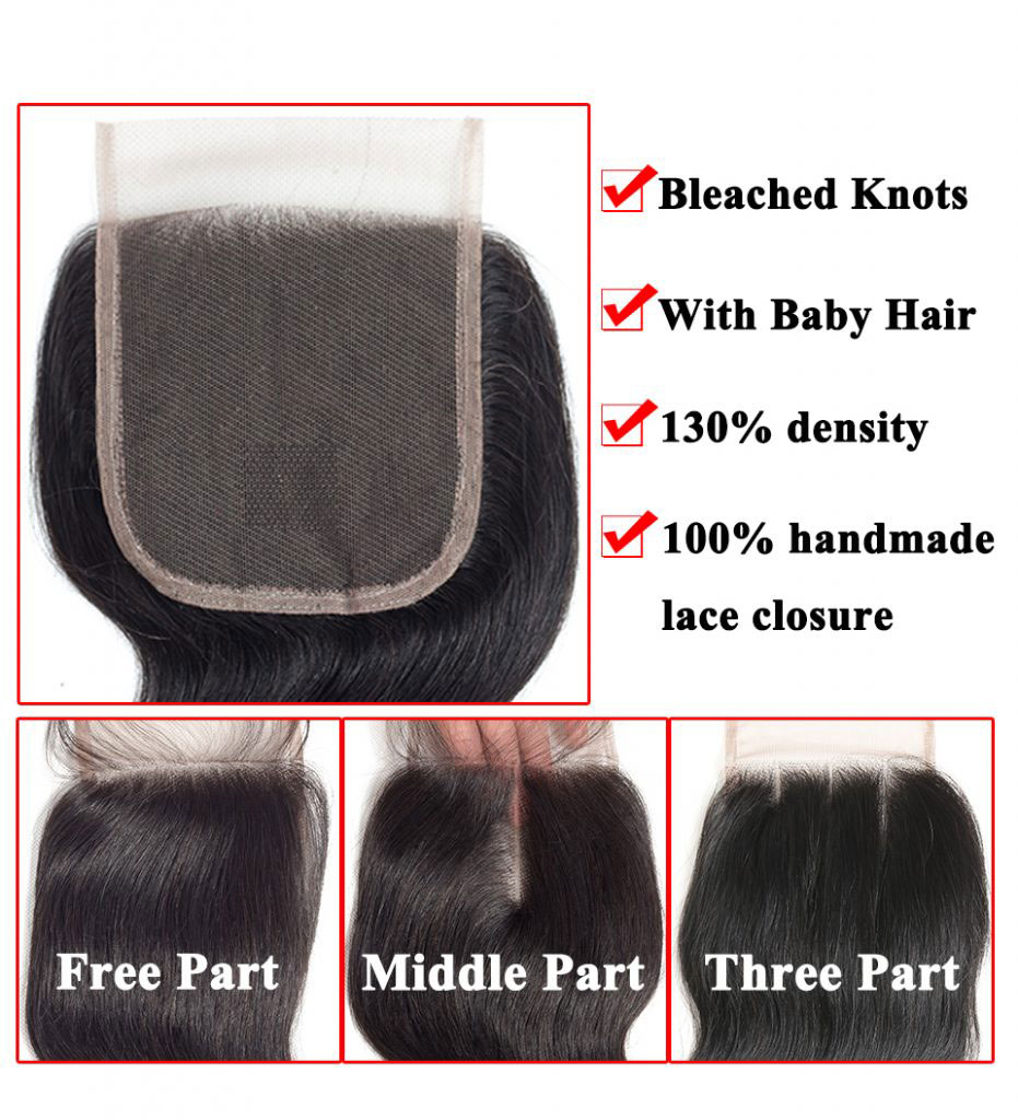 TRILL Peruvian Virgin Hair Body Wave 3 Bundles With Closure 10A Grade Human Hair With Closure