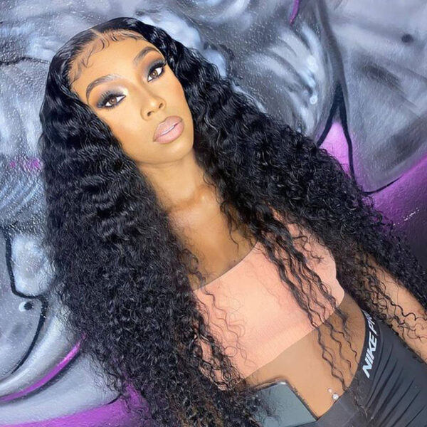 TRILL 5×5 HD Lace Closure With Bundles Deep Wave Brazilian Hair Weave Bundles Remy Human Hair Bundles With Closure
