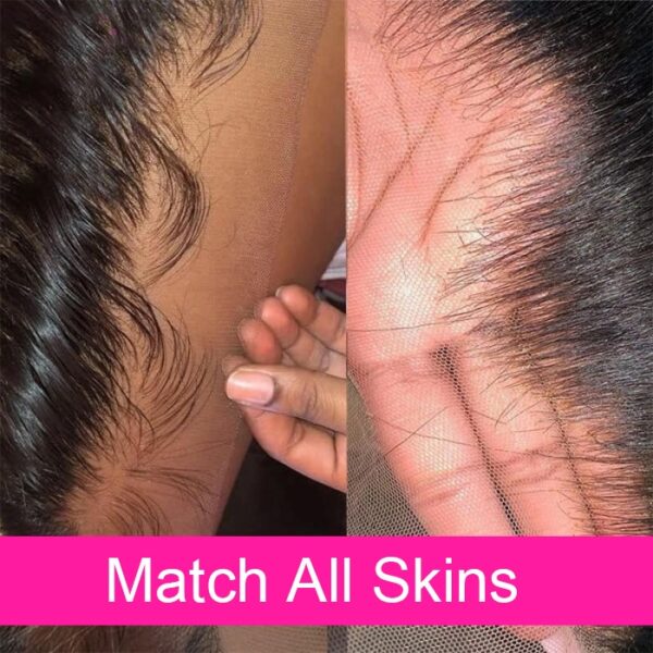 TRILL 5×5 HD Lace Closure with Bundles Straight 3 Bundles Swiss Lace 100% Human Hair Free Part