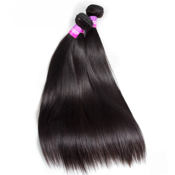 TRILL Hair Brazilian Straight Virgin Hair 3 Bundles With Closure 10A Best Quality Human Hair With Closure