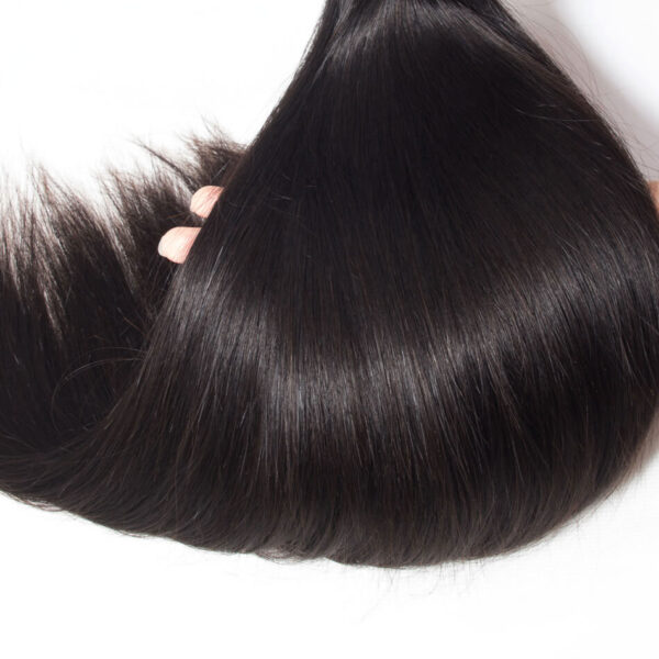 TRILL Hair Brazilian Straight Virgin Hair 3 Bundles With Closure 10A Best Quality Human Hair With Closure