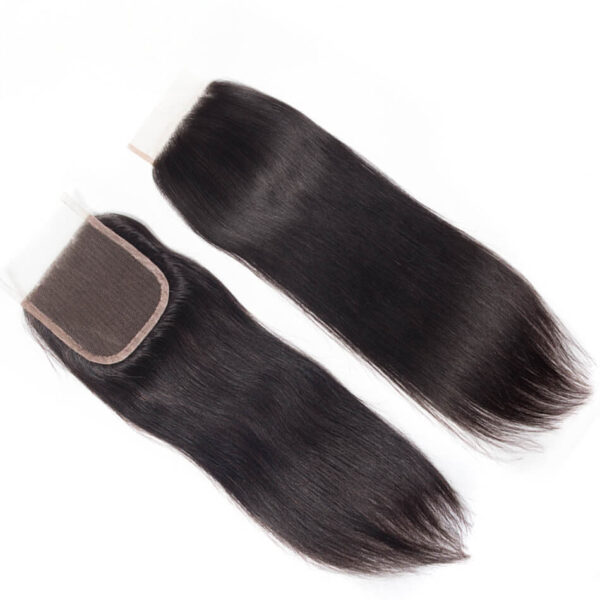 TRILL Hair Brazilian Straight Virgin Hair 3 Bundles With Closure 10A Best Quality Human Hair With Closure