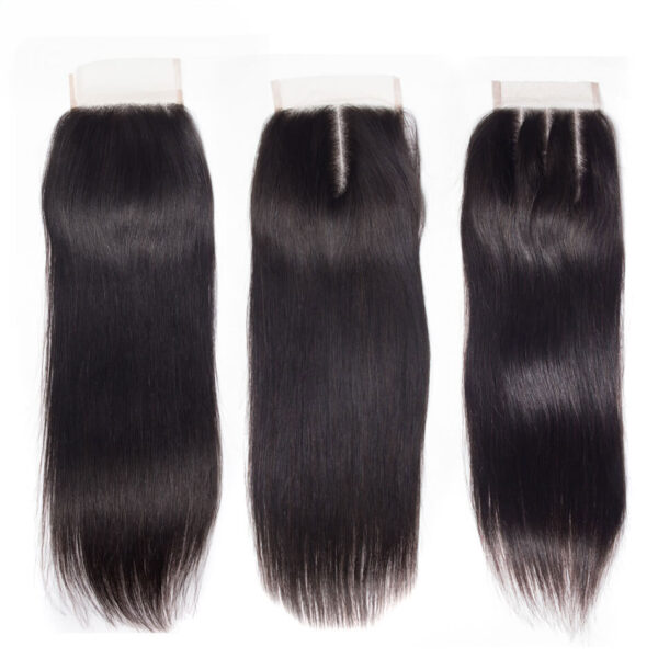 TRILL Hair Brazilian Straight Virgin Hair 3 Bundles With Closure 10A Best Quality Human Hair With Closure