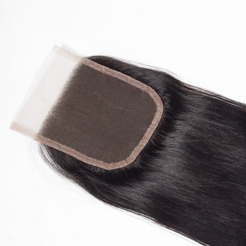 TRILL Hair Brazilian Straight Virgin Hair 3 Bundles With Closure 10A Best Quality Human Hair With Closure