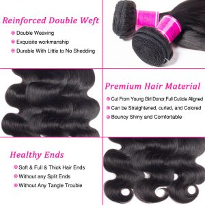 TRILL Malaysian Hair Body Wave 3 Bundles With Closure Recool Hair 10A Grade Virgin Human Hair With Closure