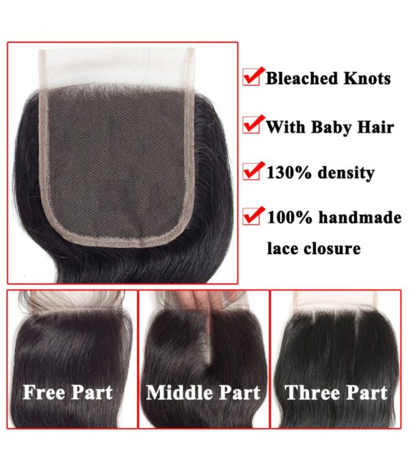 TRILL Malaysian Hair Body Wave 3 Bundles With Closure Recool Hair 10A Grade Virgin Human Hair With Closure