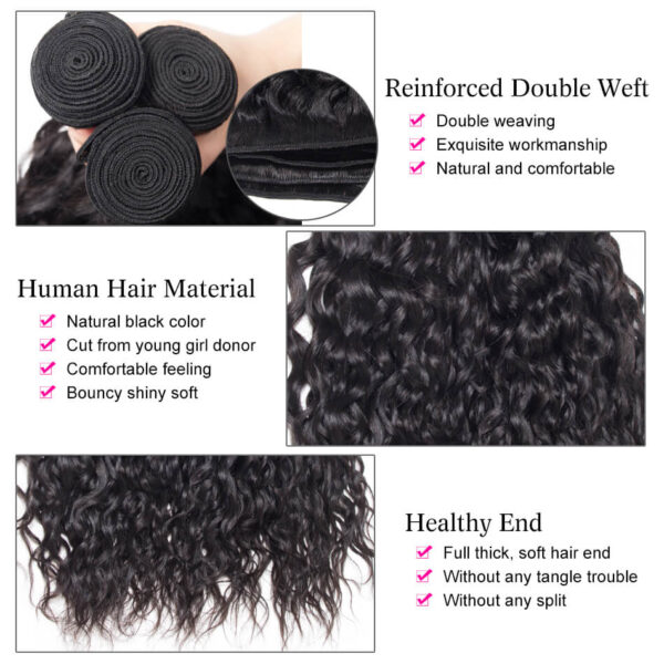 TRILL 5×5 HD Lace Closure With Bundles Water Wave Bundles With Closure Brazilian Hair Weave Bundles With Closure Remy