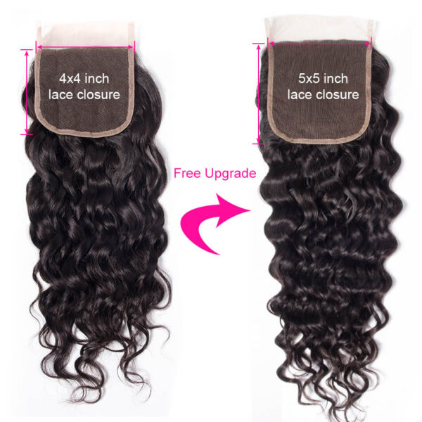 TRILL 5×5 HD Lace Closure With Bundles Water Wave Bundles With Closure Brazilian Hair Weave Bundles With Closure Remy