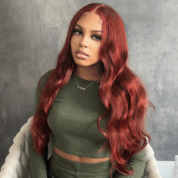 TRILL Wear Go Reddish Brown Color Straight/Body Wave 6×5 Pre Cut HD Glueless Lace Human Hair Wig