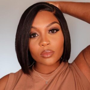 TRILL & Go Blunt Cut Straight Bob Minimalist HD Lace Glueless C Part Wig