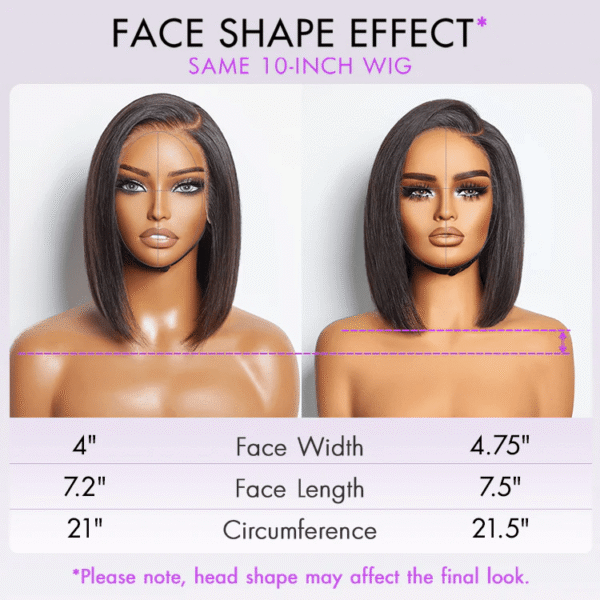 Limited Design | Purple Highlights Glueless 5x5 Closure HD Lace Bob Wig | Large & Small Cap Size(5-Day Crafting)
