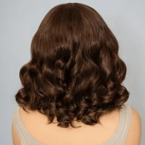 TRILL Short Loose Body Wave 6×5 HD Lace Glueless Wig Reddish Brown/99J Burgundy/Brown Color 100% Human Hair