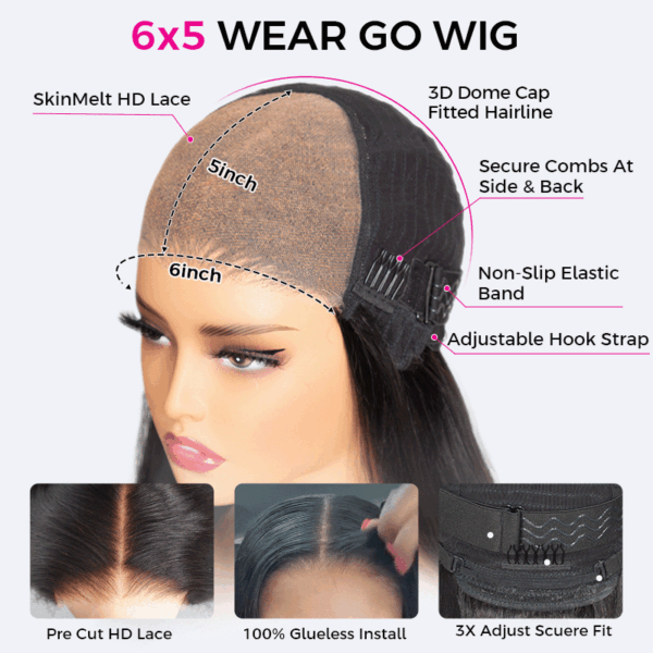 TRILL Highlight Body Wave Wig 13×4 Frontal Wig Colored 6×5 Pre Cut Lace Human Hair Wigs