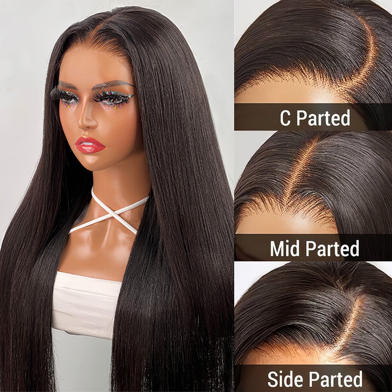 TRILL Straight Human Hair Wear Go Glueless 6×5 Pre Cut HD Lace Closure Wig Bleached Knots