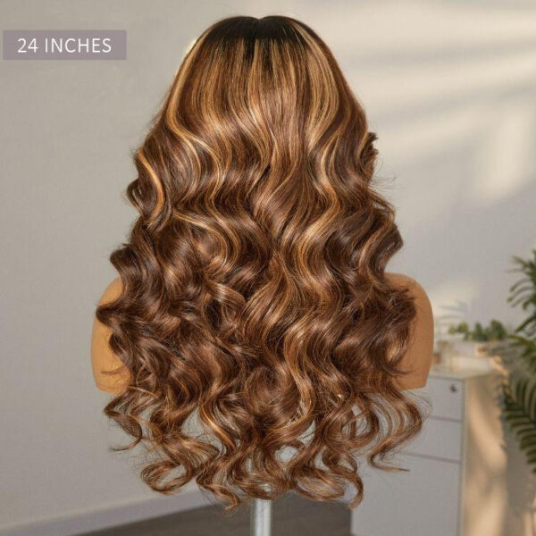 TRILL Max Blonde Highlight Loose Body Wave Ear-to-ear Glueless 13x5 Frontal HD Lace Wig Pre-Cut Lace