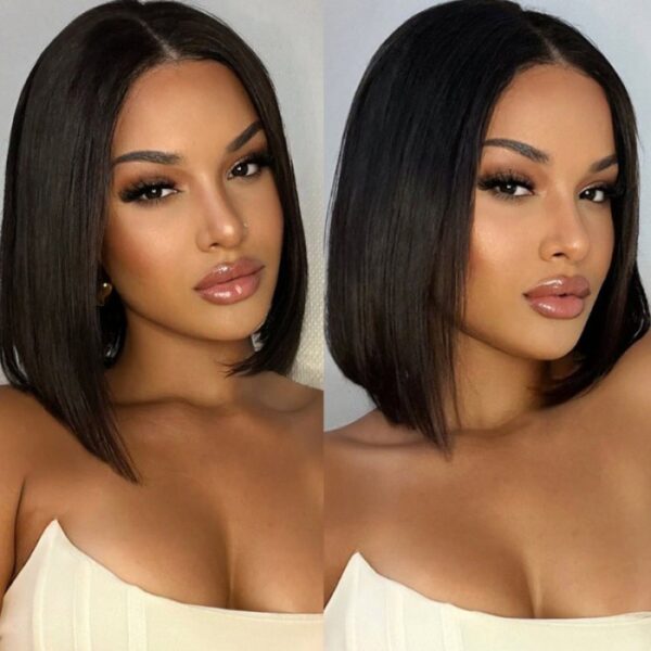 TRILL Short Bob Wig Straight Hair 150% Density 13×4 Glueless Lace Front Bob Wig