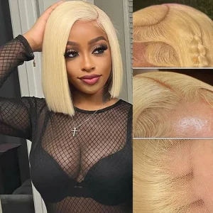 **TRILL DEAL** 613 Blonde Bob Wig Straight 13×4 13×6 HD Lace Wig 180% Density