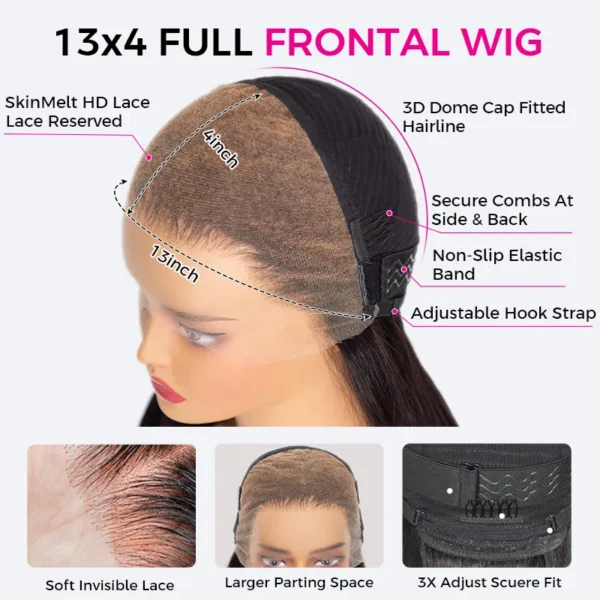 TRILL Deep Wave 6×5 13×4 HD Lace Frontal Human Hair Wigs Pre Plucked Curly Wig 200% Density