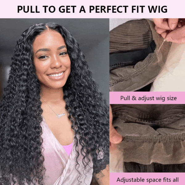 TRILL Water Wave Invisi-Strap 360 Lace Frontal Wigs Wet and Wavy Human Hair Plucked & Bleached
