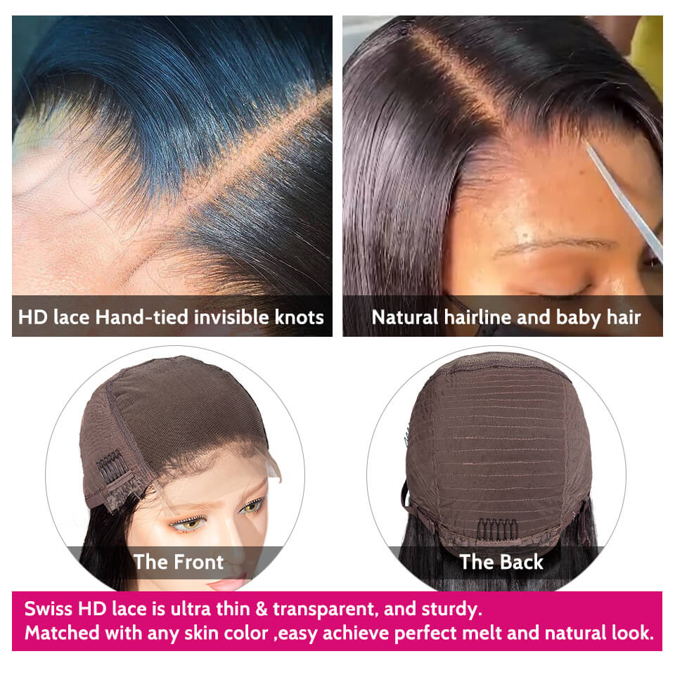 TRILL Invisible Lace Wigs Deep Wave 5×5 Closure Curly Human Hair Wig 180% DENSITY| Real HD Lace