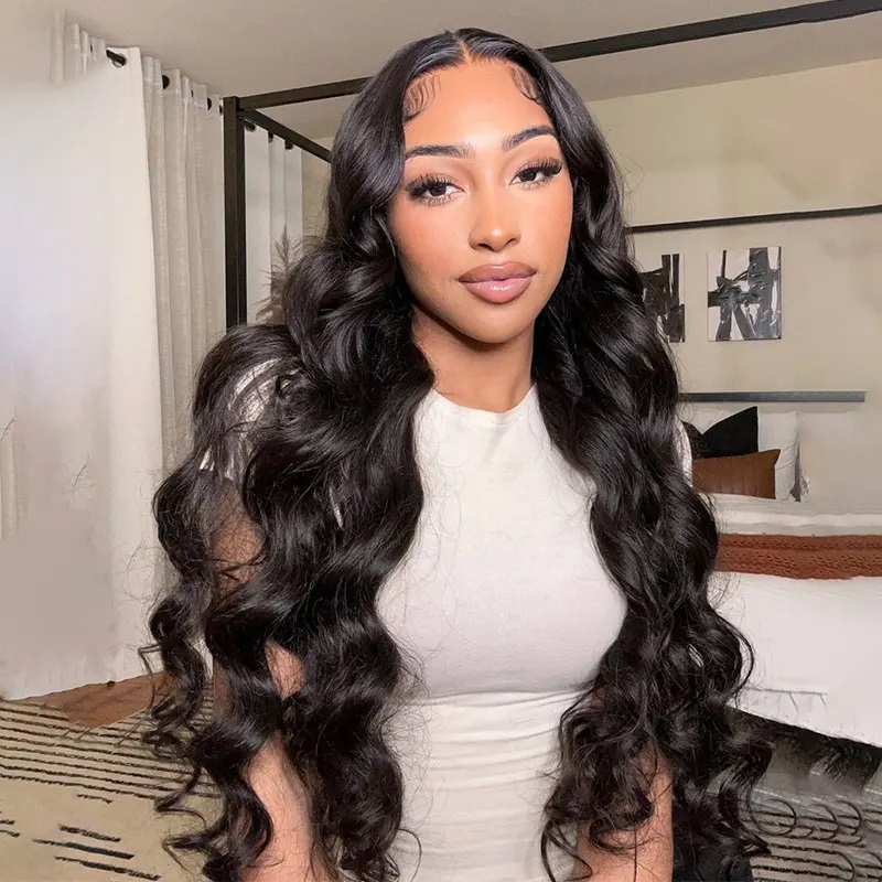 TRILL 13×4 Full Frontal 13×6 HD Lace Brazilian Body Wave Invisible Lace Human Hair Glueless Wigs Bleached Knots 180% Density