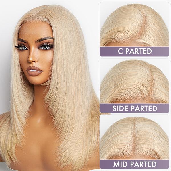 TRILL Limited Design | Blonde 613 Layered Cut Glueless 5x5 Closure HD Lace Wig 100% Virgin Human Hair