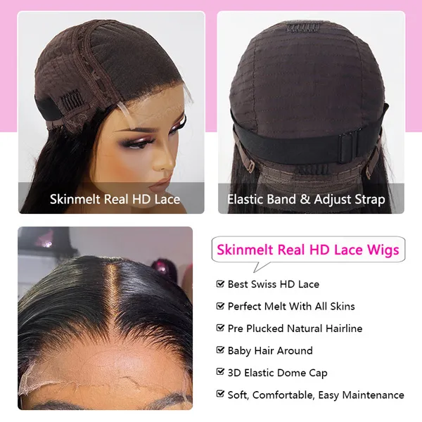 TRILL Invisible Lace Wigs Deep Wave 5×5 Closure Curly Human Hair Wig 180% DENSITY| Real HD Lace