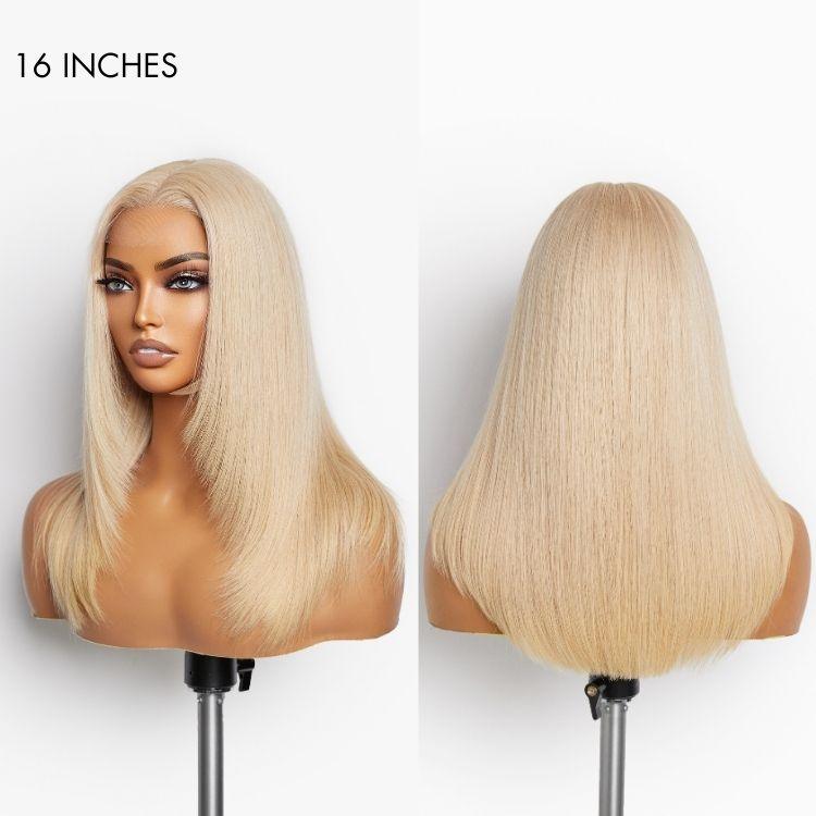 TRILL Limited Design | Blonde 613 Layered Cut Glueless 5x5 Closure HD Lace Wig 100% Virgin Human Hair