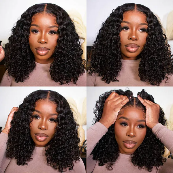 TRILL Loose Body Wave Short Human Hair 9×6 HD Lace Glueless Wig M-Cap Shoulder Length 200% Density