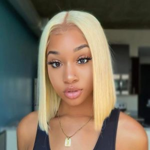 **TRILL DEAL** 613 Blonde Bob Wig Straight 13×4 13×6 HD Lace Wig 180% Density
