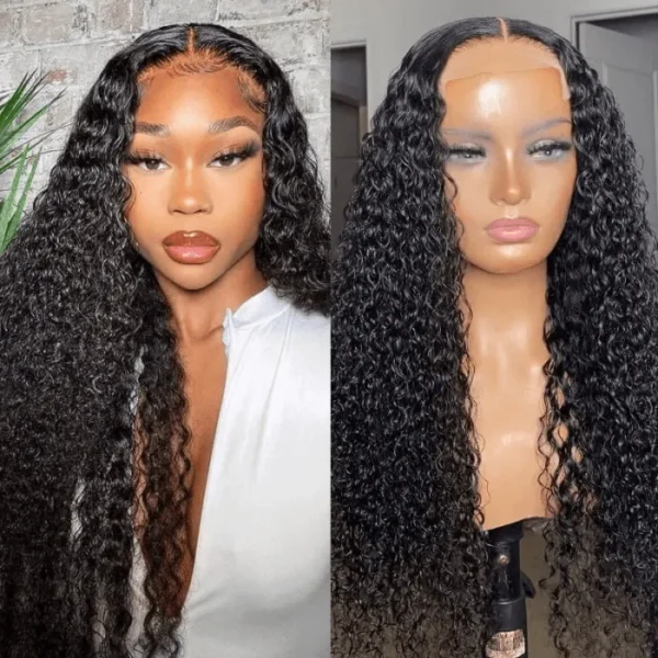 TRILL Jerry Curly Natural Black 180% & 210% High Density HD Lace 5x5 Crystal Lace Closure Pre Plucked Wigs